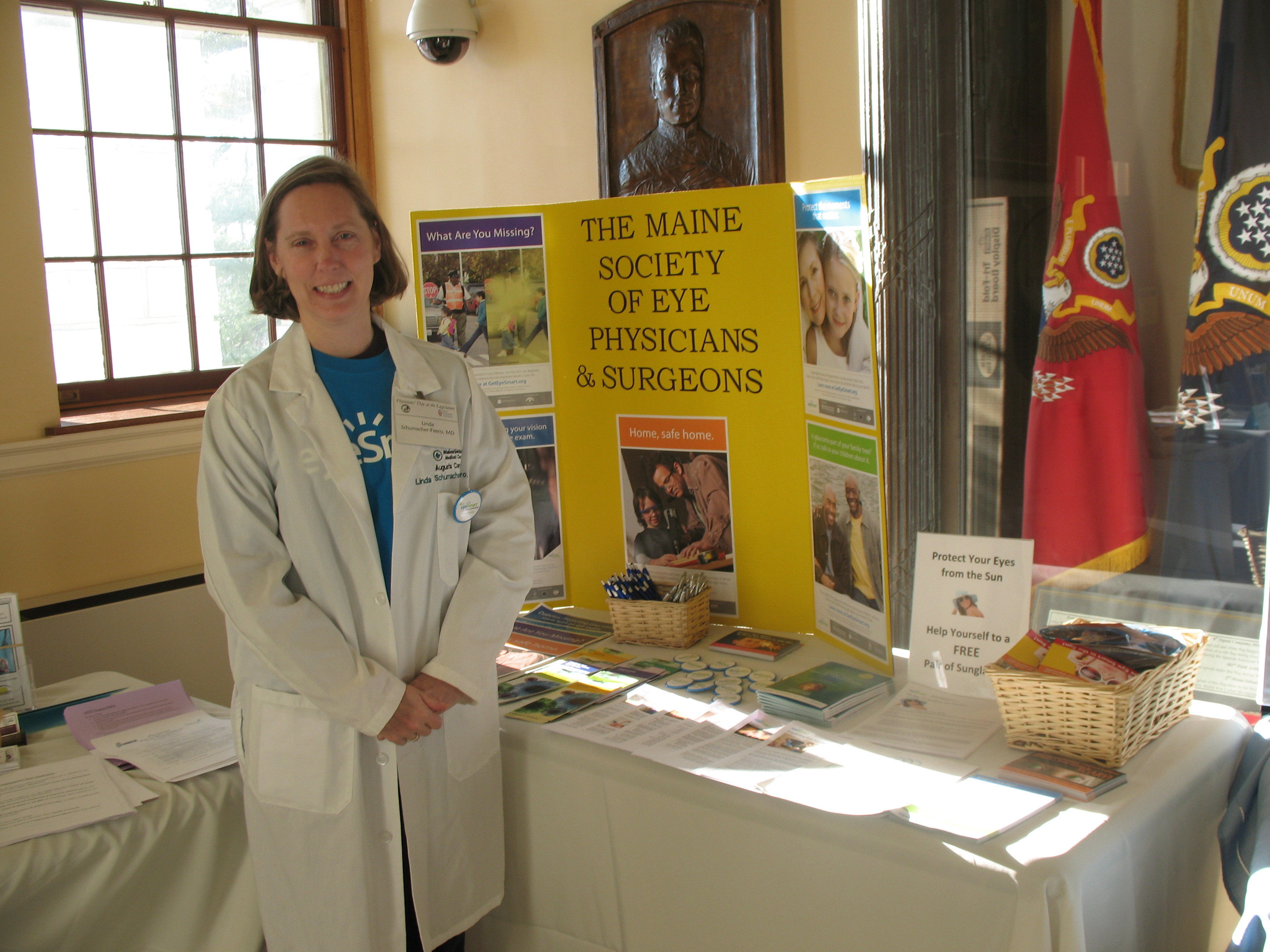 Linda Schumacher Feero, MD, President, Maine Society of Eye Physicians and Surgeons at MSEPS Display Booth