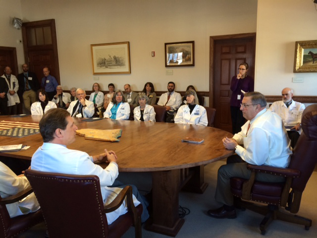 The doctors meet with Governor LePage.